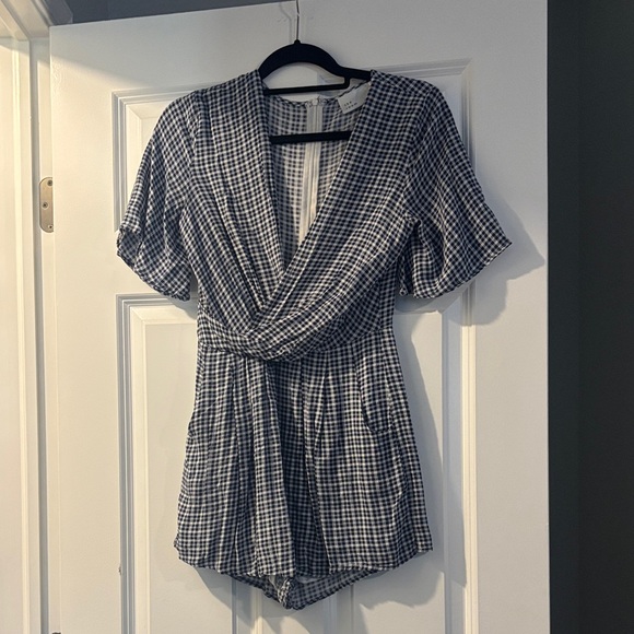 Black and White Gingham Romper - Picture 1 of 1